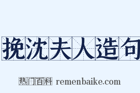 挽沈夫人造句是什么意思的图片